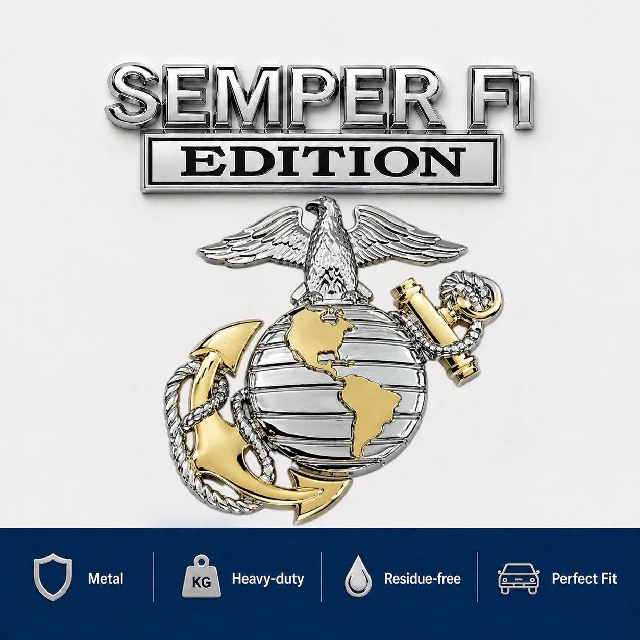 We The People Patriot Metal Emblem for Cars, Trucks & More