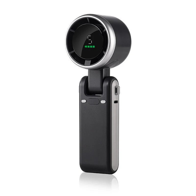 Portable Handheld Turbo Fan – 5-Speed Rechargeable Mini Cooling Fan