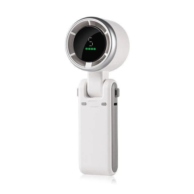 Portable Handheld Turbo Fan – 5-Speed Rechargeable Mini Cooling Fan