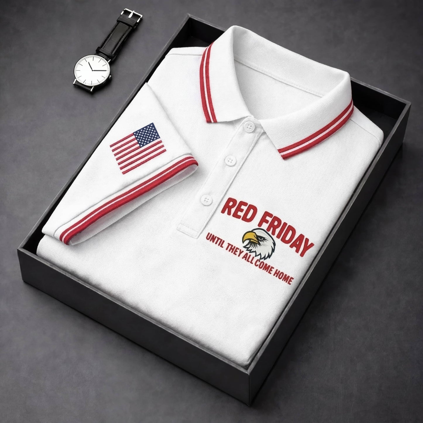 Red Friday American Eagle 250th Anniversary Polo Shirt