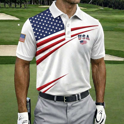 RedWhiteAndBlue  - Men's America 250th Anniversary Polo Shirt