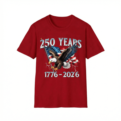 250 Years Eagle 1776-2026 250th Anniversary USA T-Shirt