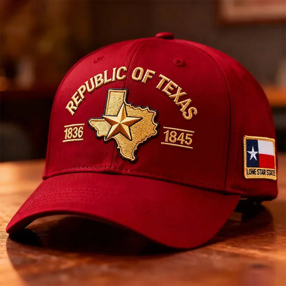 Republic of Texas Embroidered Hat - Lone Star Heritage Cap