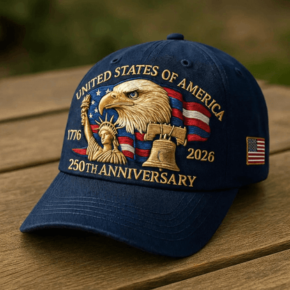 US 250th Anniversary American Eagle Hat - Embroidered Edition