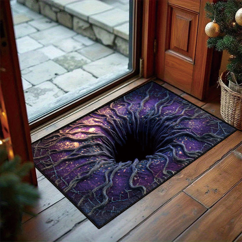Dark root abyss purple 3D Halloween illusion doormat