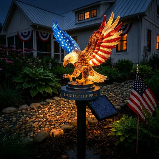 Solar Eagle Garden Stake Light – Patriotic Outdoor Decor