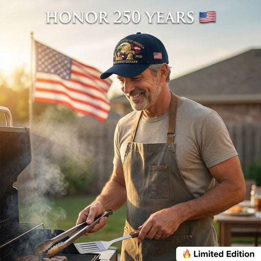 US 250th Anniversary American Eagle Hat - Embroidered Edition