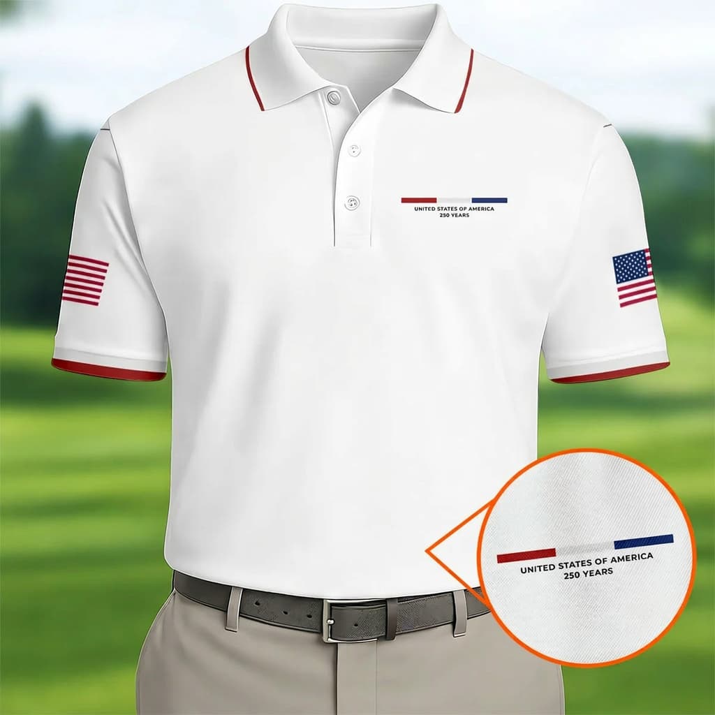 USA 250th Anniversary Commemorative Polo Shirt – 1776–2026 Patriotic Edition