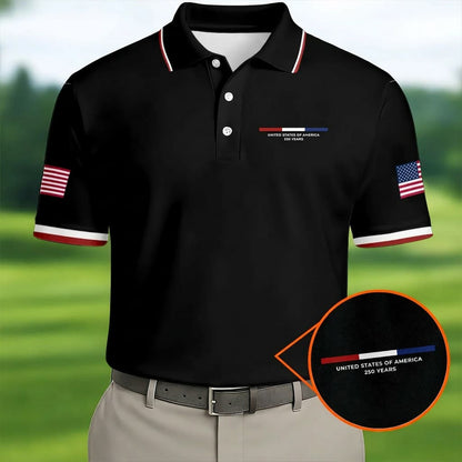 USA 250th Anniversary Commemorative Polo Shirt – 1776–2026 Patriotic Edition