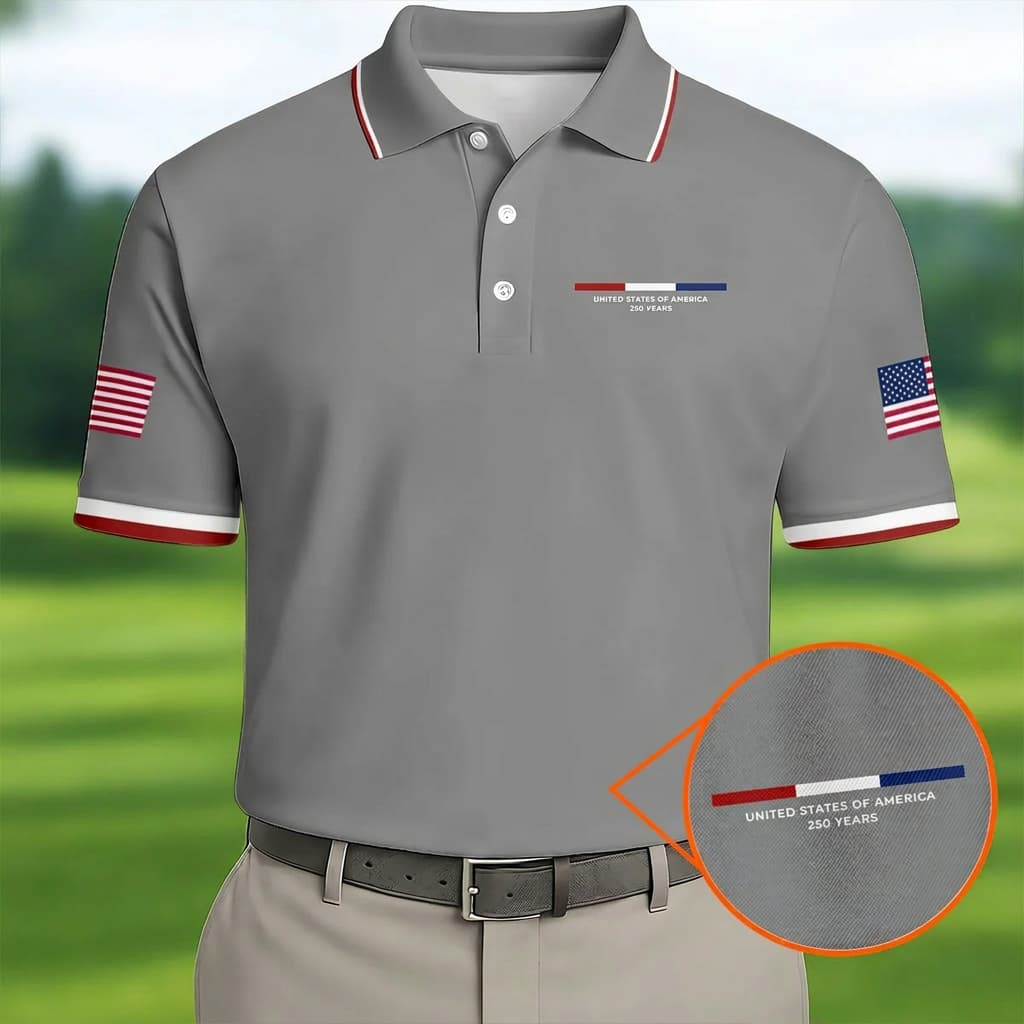 USA 250th Anniversary Commemorative Polo Shirt – 1776–2026 Patriotic Edition