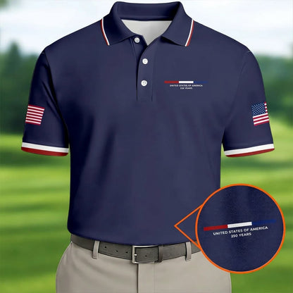 USA 250th Anniversary Commemorative Polo Shirt – 1776–2026 Patriotic Edition