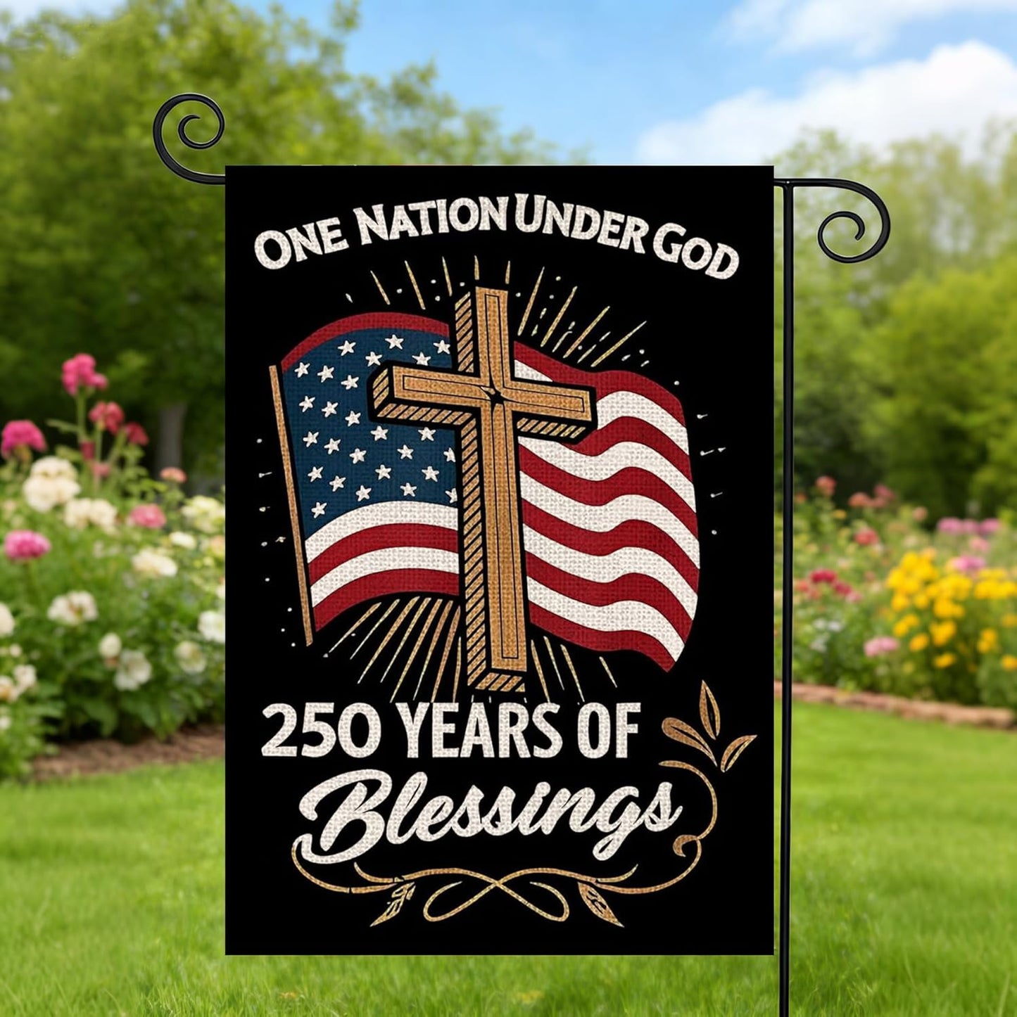 USA 250th Anniversary Faith & Freedom Garden Flag