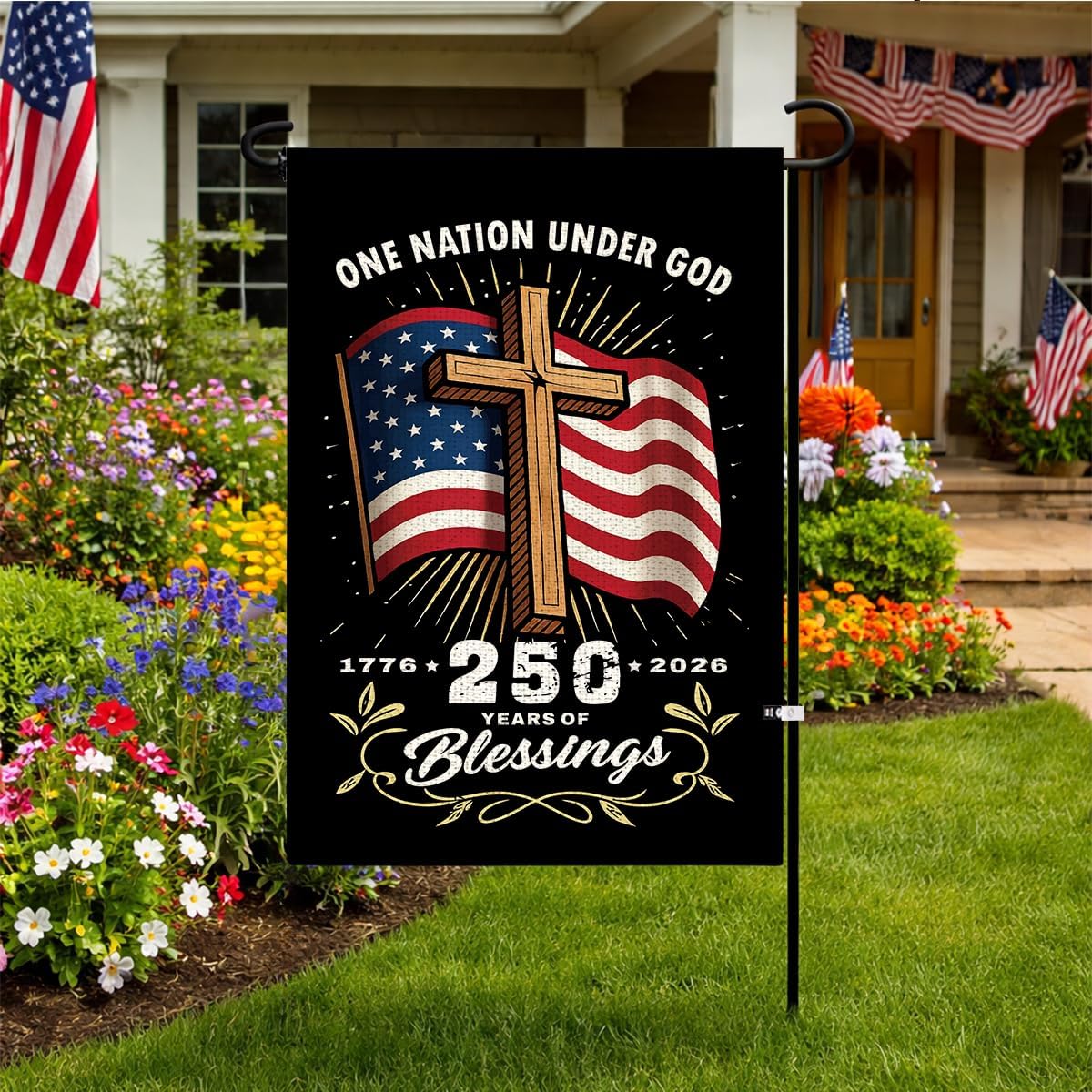 USA 250th Anniversary Faith & Freedom Garden Flag