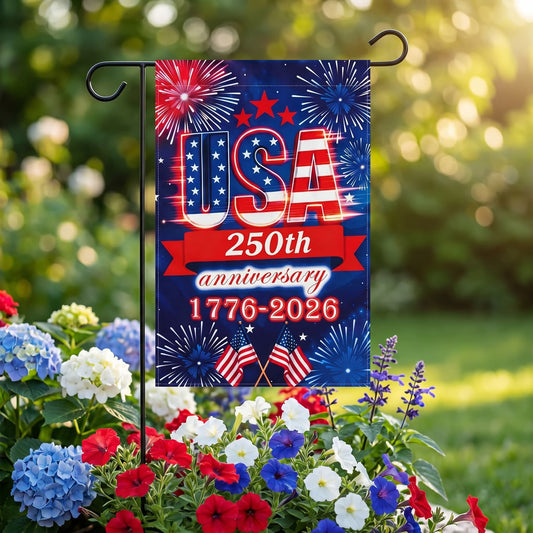 USA 250th Anniversary Garden Flag