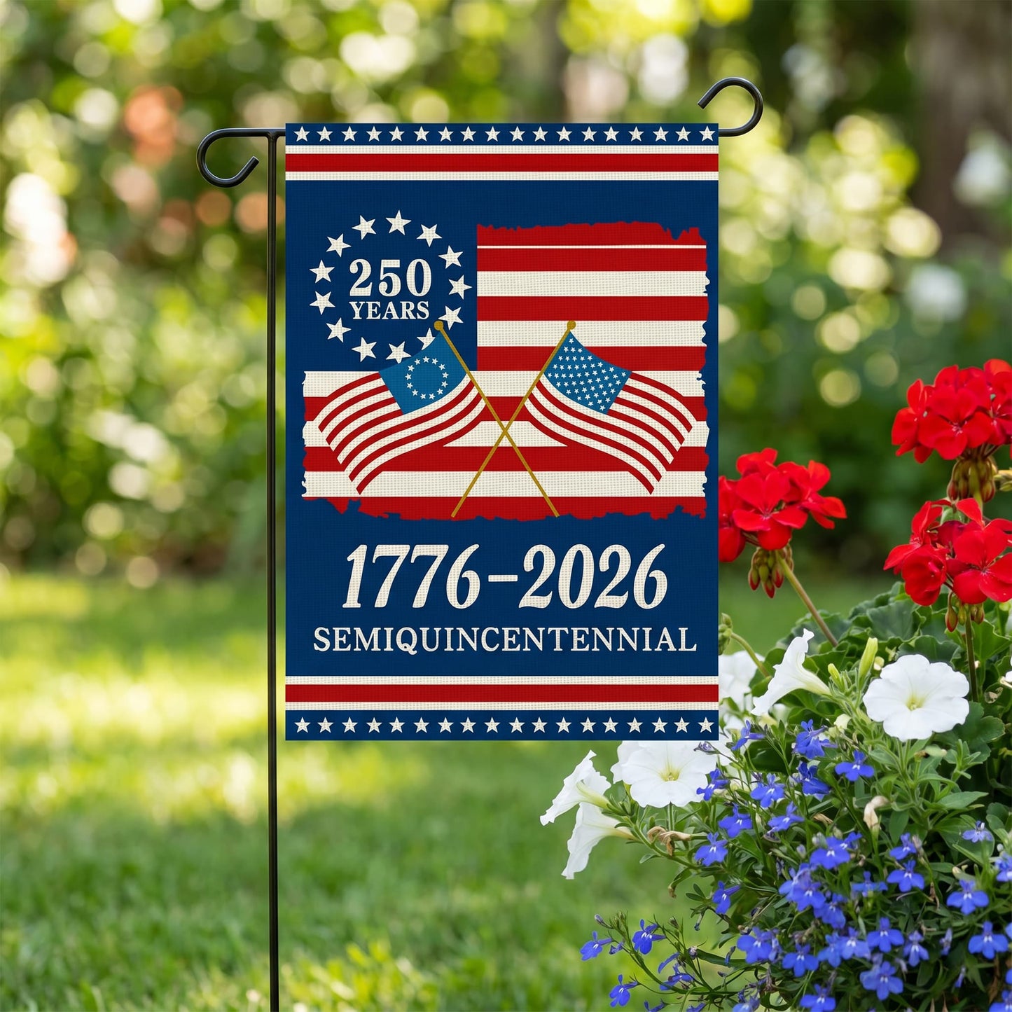 USA 250th Anniversary Garden Flag