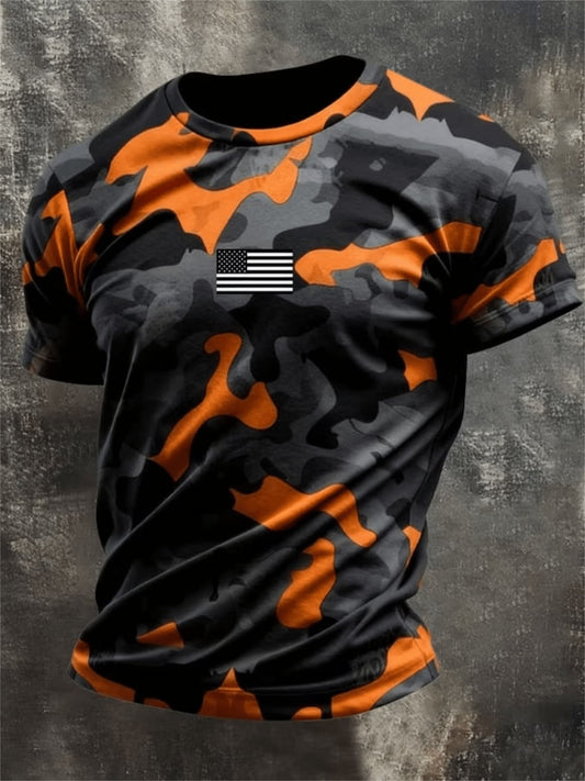 USA Flag Camo T-Shirt for Men