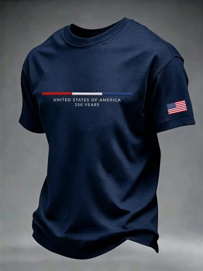 Men's USA 250th Anniversary Red, White & Blue T-Shirt
