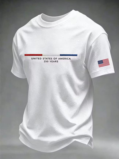 Men's USA 250th Anniversary Red, White & Blue T-Shirt