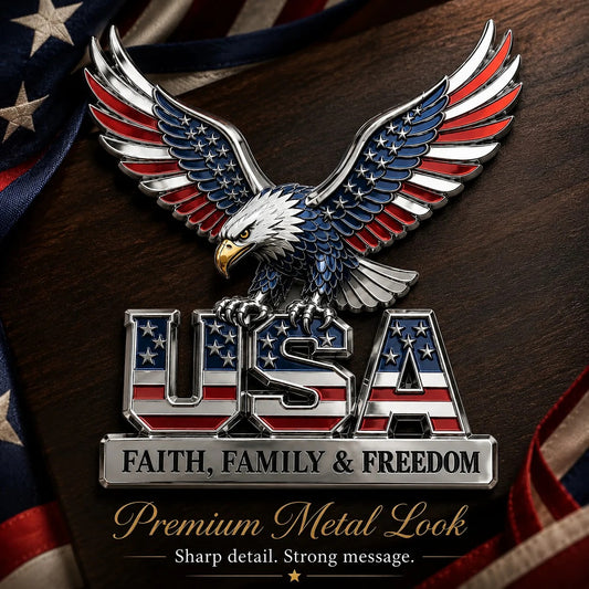 We The People Patriot Metal Emblem for Cars, Trucks & More