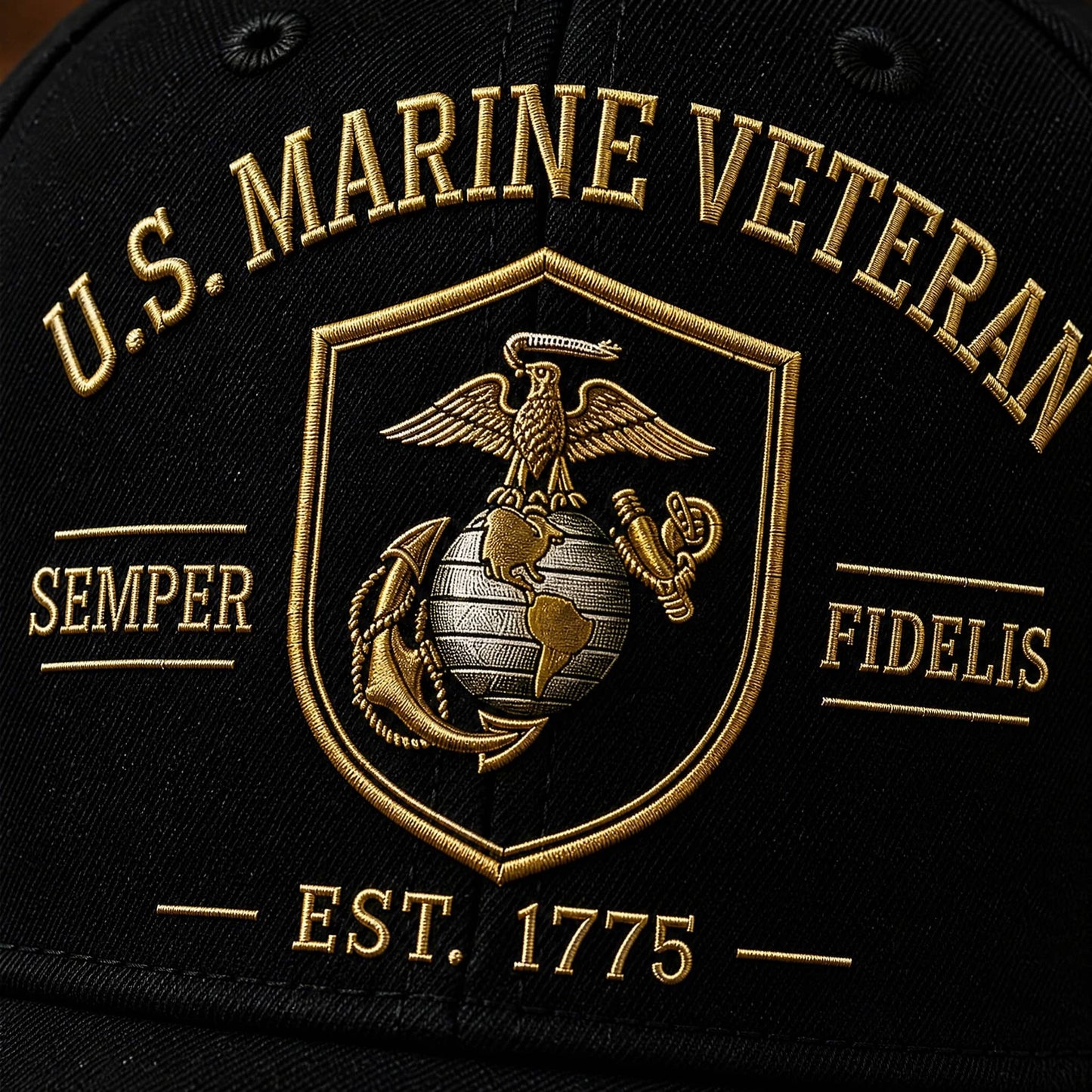U.S. Marine EST. 1775 Veteran Embroidered Cap