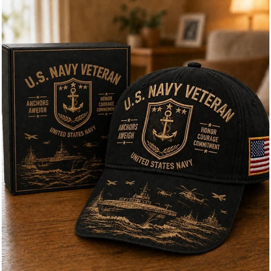U.S. Navy Veteran Heritage Embroidered Cap