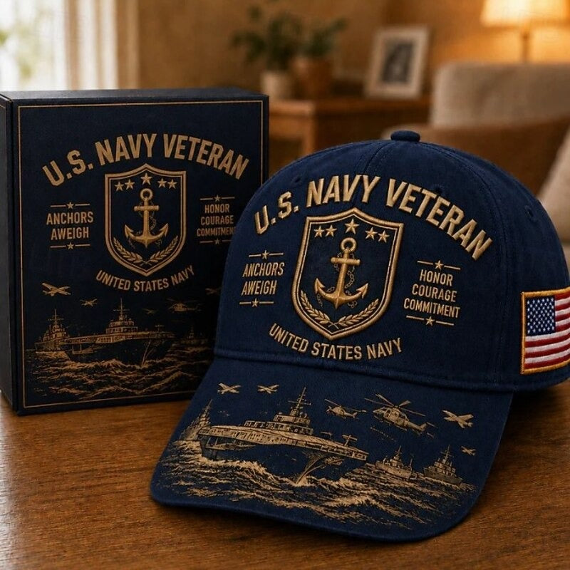 U.S. Navy Veteran Heritage Embroidered Cap