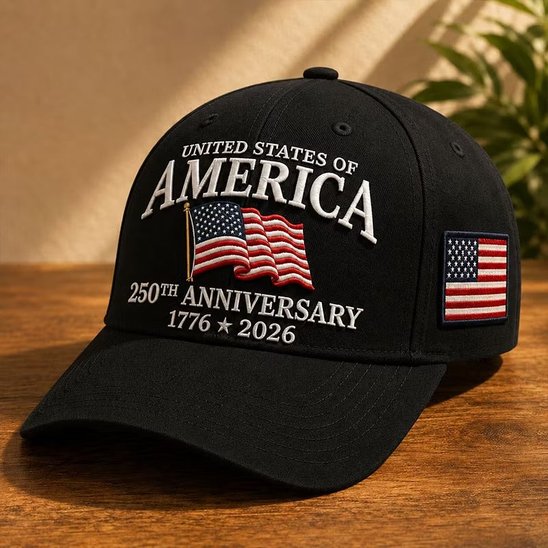 United States of America 250th Anniversary Embroidered Cap