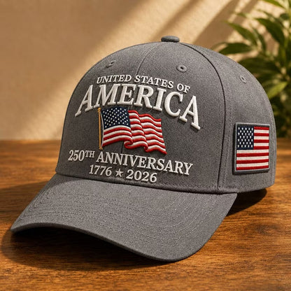 United States of America 250th Anniversary Embroidered Cap