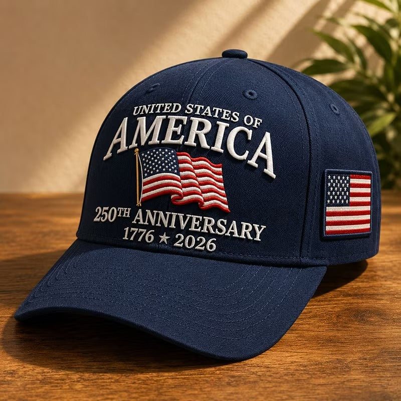 United States of America 250th Anniversary Embroidered Cap