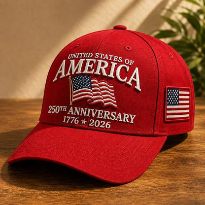 United States of America 250th Anniversary Embroidered Cap
