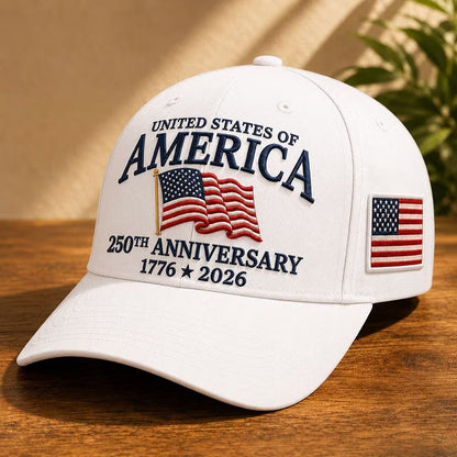 United States of America 250th Anniversary Embroidered Cap