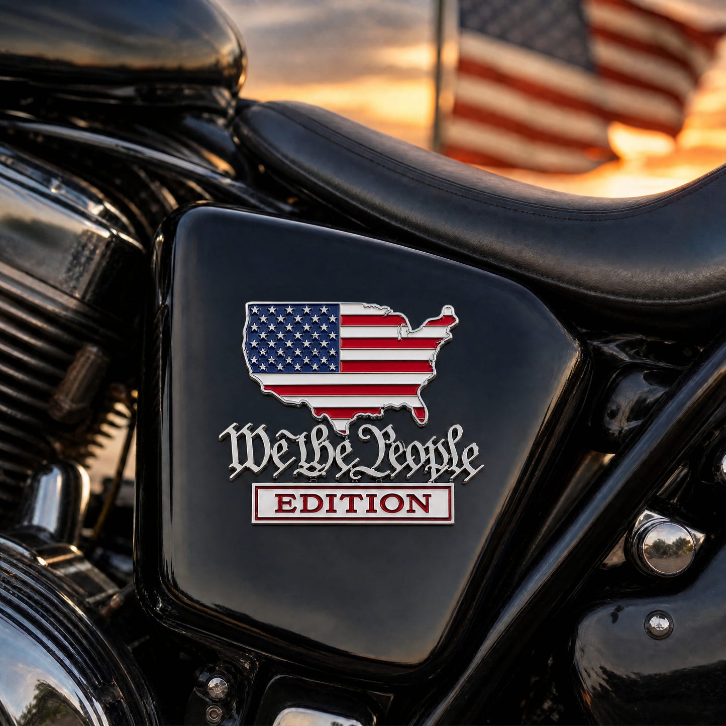 We The People Patriot Metal Emblem for Cars, Trucks & More