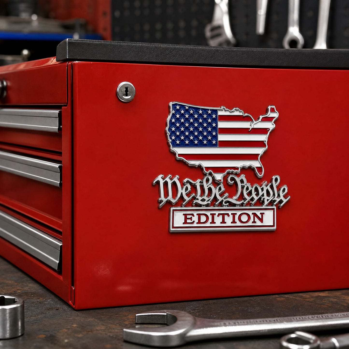 We The People Patriot Metal Emblem for Cars, Trucks & More
