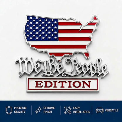 We The People Patriot Metal Emblem for Cars, Trucks & More