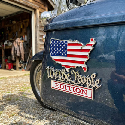 We The People Patriot Metal Emblem for Cars, Trucks & More