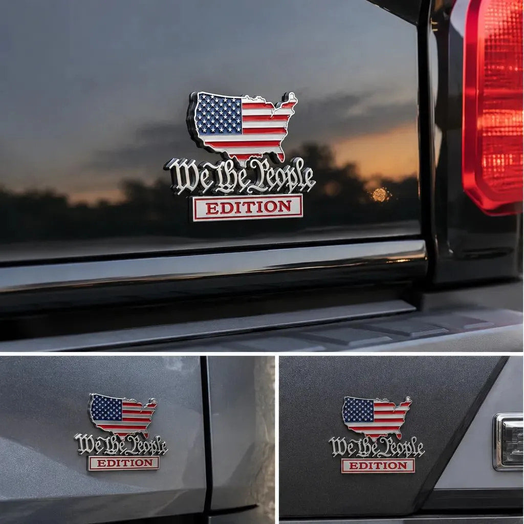 We The People Patriot Metal Emblem for Cars, Trucks & More