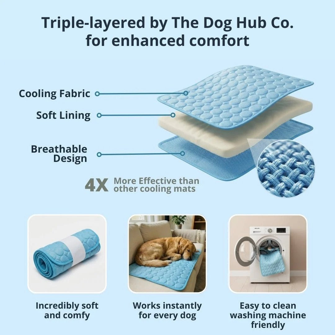 Triple-layered cooling mat design