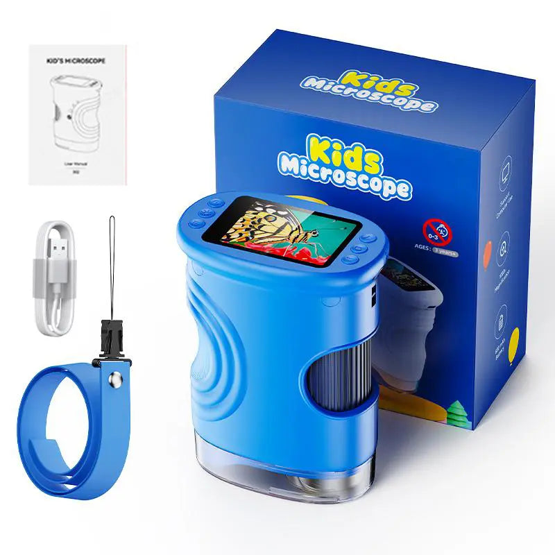 1000x handheld digital microscope for kids blue
