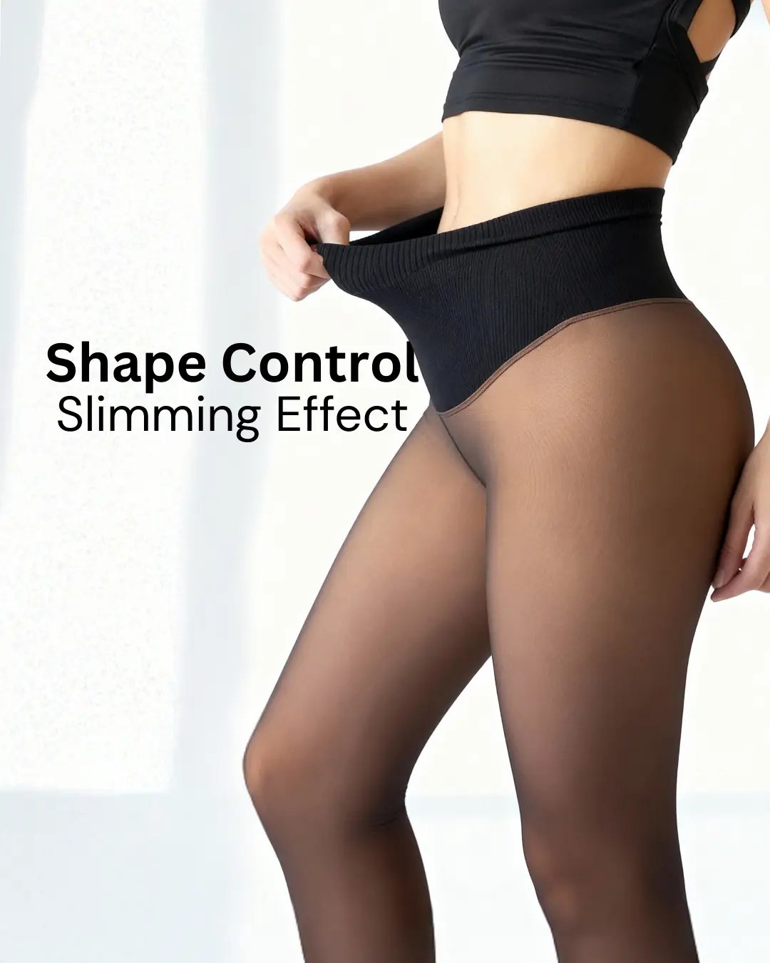 High-waist thermal leggings with supportive shaping waistband