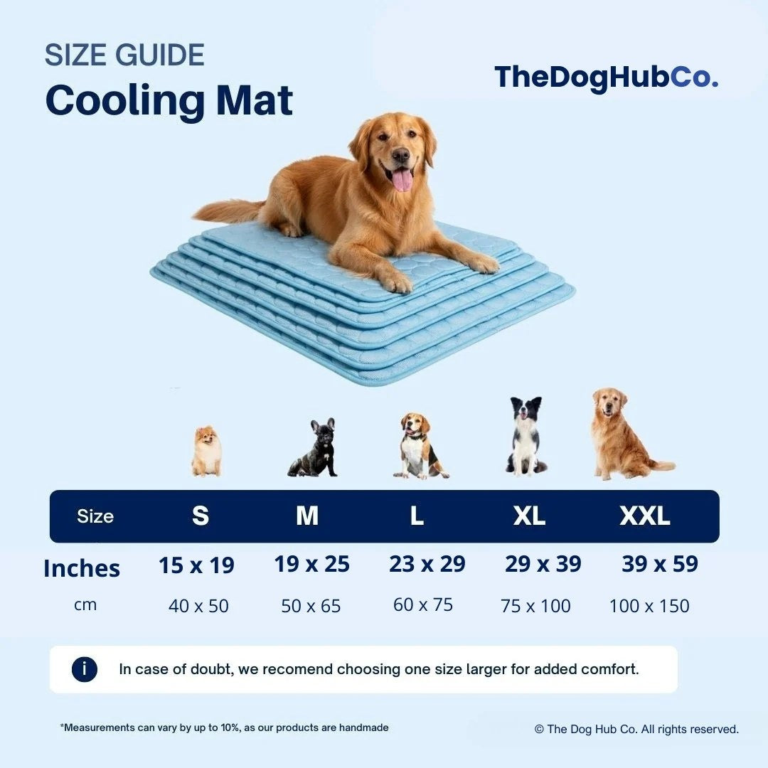 Arctic Cooling Dog Mat – Self-Cooling Pet Pad for  size chart