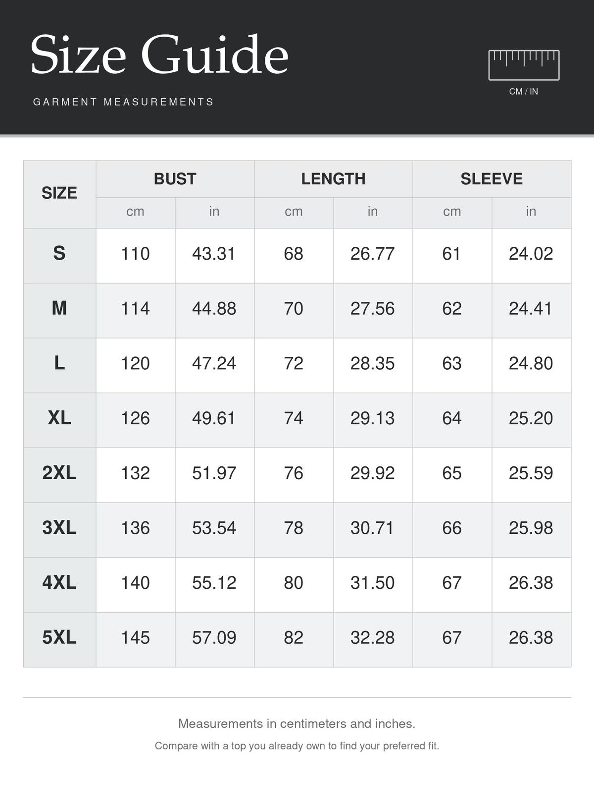 Men's DD-214 Alumni Knit Sweater size chart