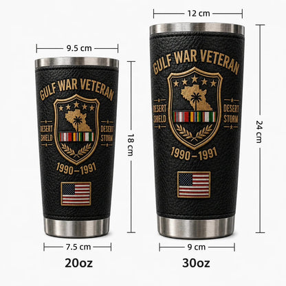 Gulf War Veteran Desert Shield & Desert Storm Tumb size chart