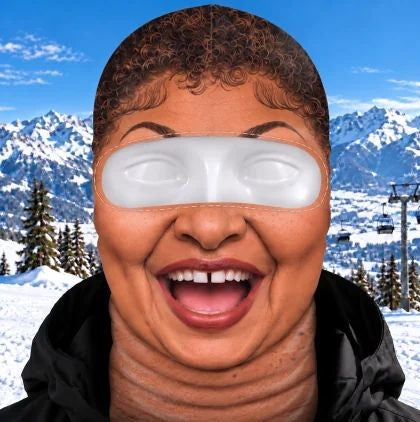 Curly Smile funny face ski mask