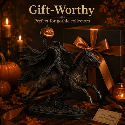 Gift-worthy Halloween Headless Horseman statue collector present