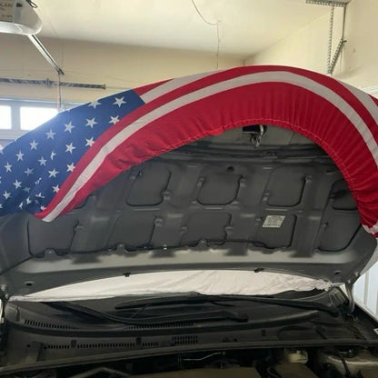 American flag hood cover easy install over hood
