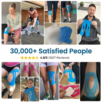 Over 30,000 satisfied customers using pre-cut knee kinesiology tape