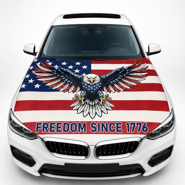 Freedom Since 1776 eagle car hood cover