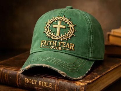 Faith Over Fear Embroidered Cap