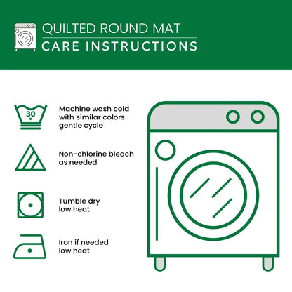 Care instructions for the 3D Halloween round rug: machine wash cold, tumble dry low