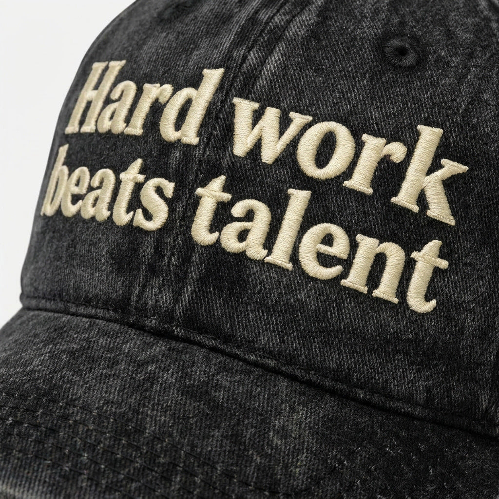 Hard work beats talent Embroidered Cap